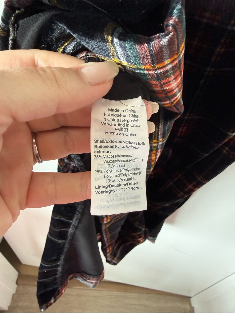 J. Crew Velvet Stewart Tartan plaid midi dress size 4 - Picture 6 of 8